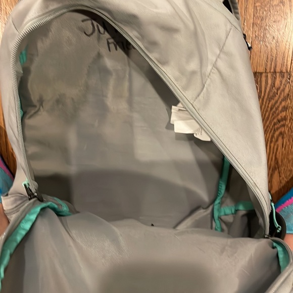 Jansport backpack gray with light green accents - Picture 6 of 12